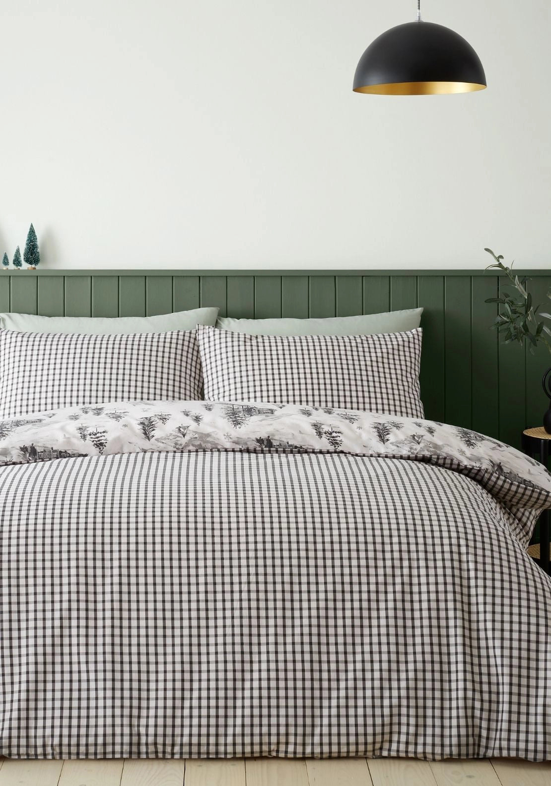 Catherine Lansfield Brushed Cotton Alpine Village Reversible Duvet Cover Set - Multi 2 Shaws Department Stores
