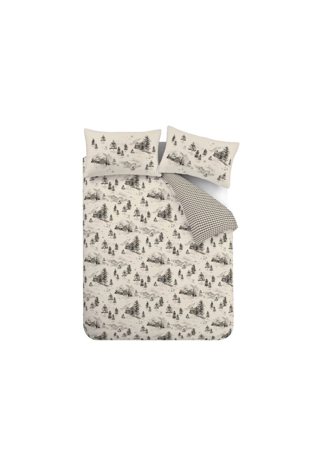 Catherine Lansfield Brushed Cotton Alpine Village Reversible Duvet Cover Set - Multi 5 Shaws Department Stores