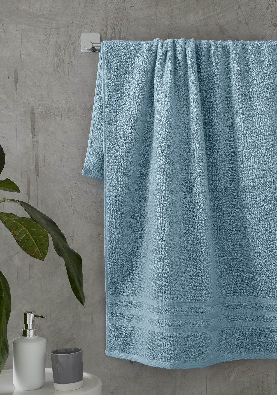 Catherine Lansfield 100% Cotton Zero Twist Towel 450gsm - Blue 2 Shaws Department Stores