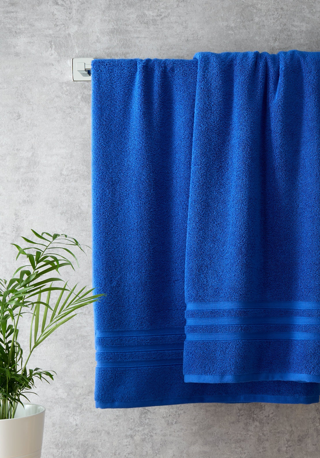 Catherine Lansfield 100% Cotton Zero Twist Towel 450gsm - Blue 2 Shaws Department Stores