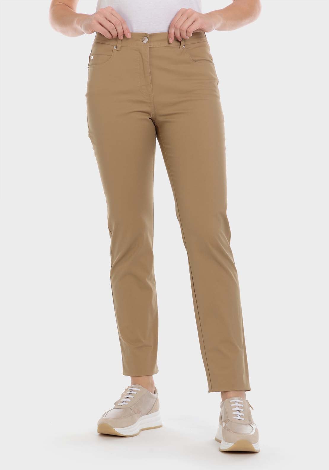 Punt Roma Cotton Trousers With Elastic 1 Shaws Department Stores