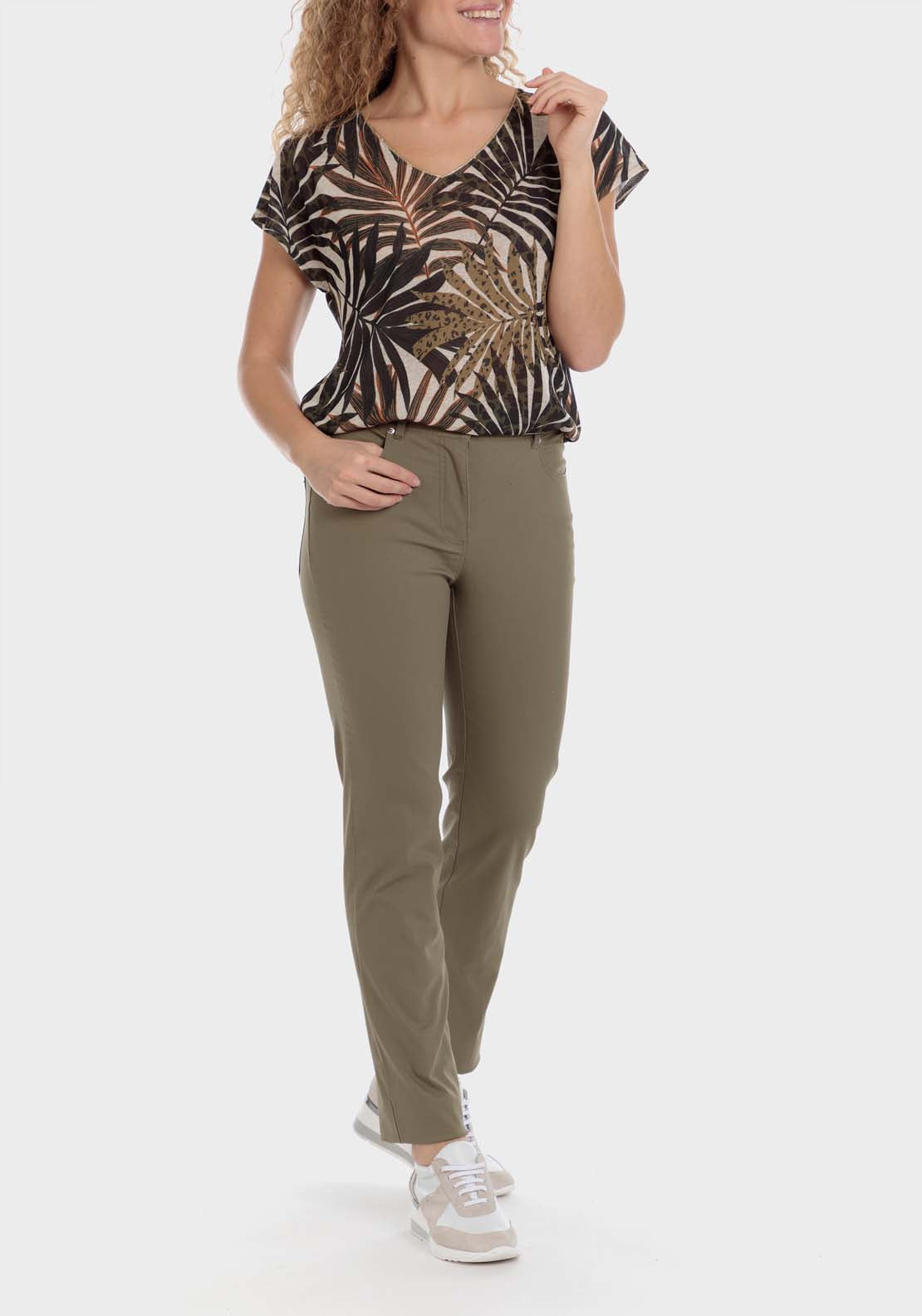 Punt Roma Cotton Trousers With Elastic 3 Shaws Department Stores