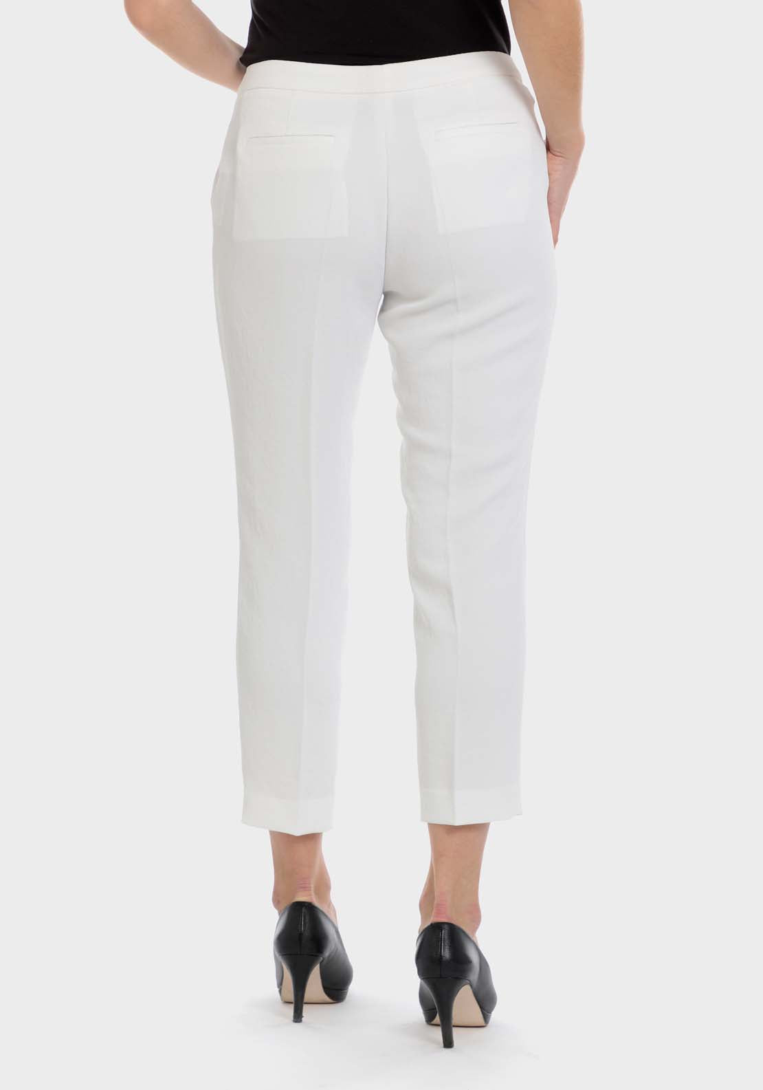 Punt Roma Capri Trousers - White 3 Shaws Department Stores