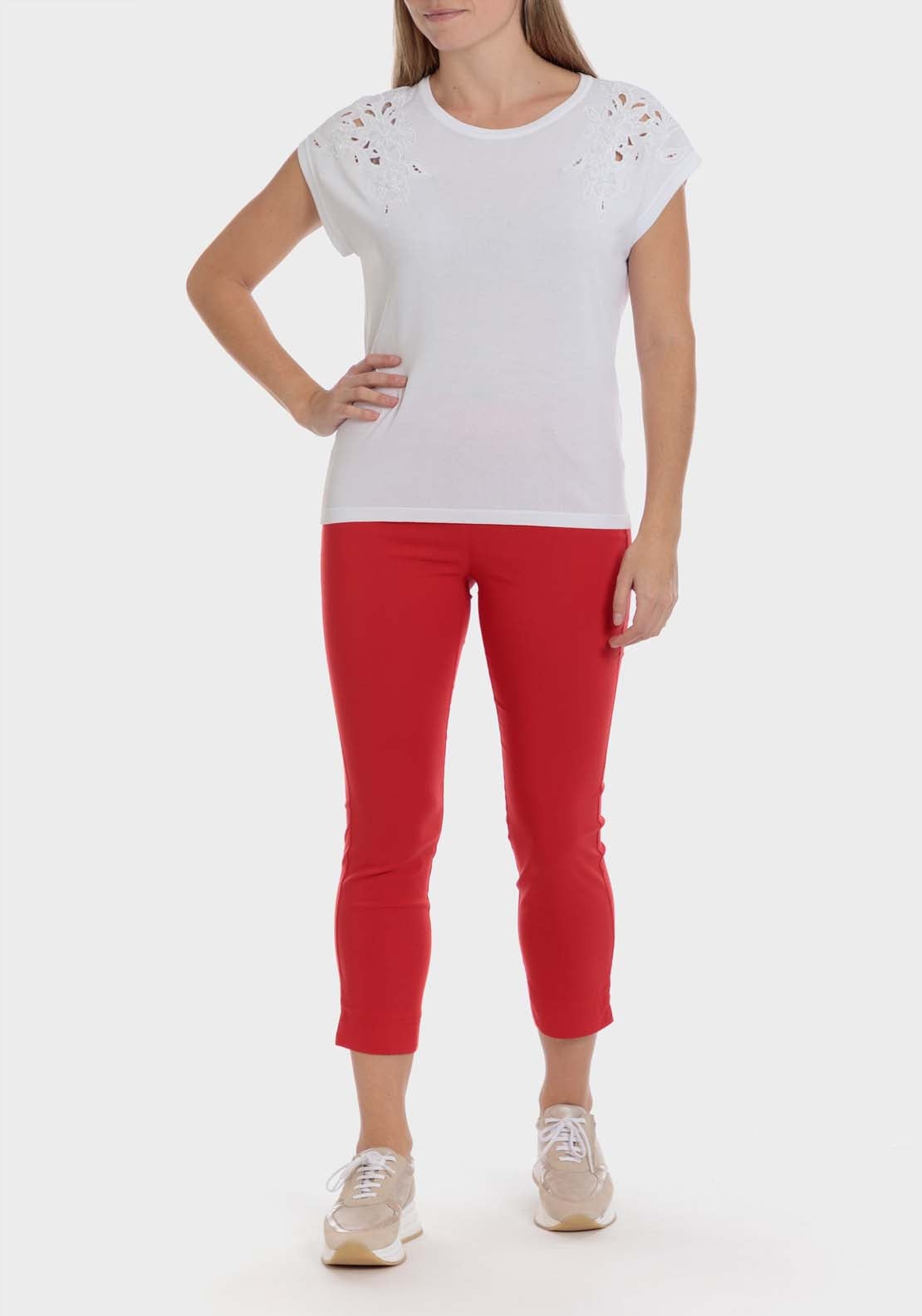 Punt Roma Capri Trousers - Red 3 Shaws Department Stores