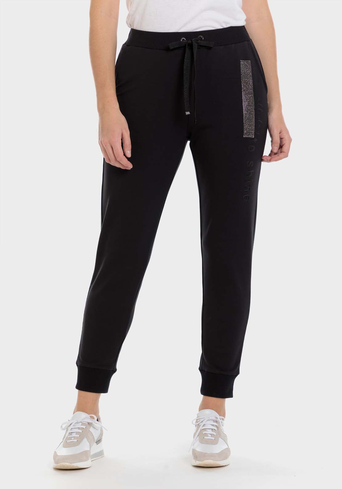Punt Roma Black Comfy Trousers - Black 1 Shaws Department Stores