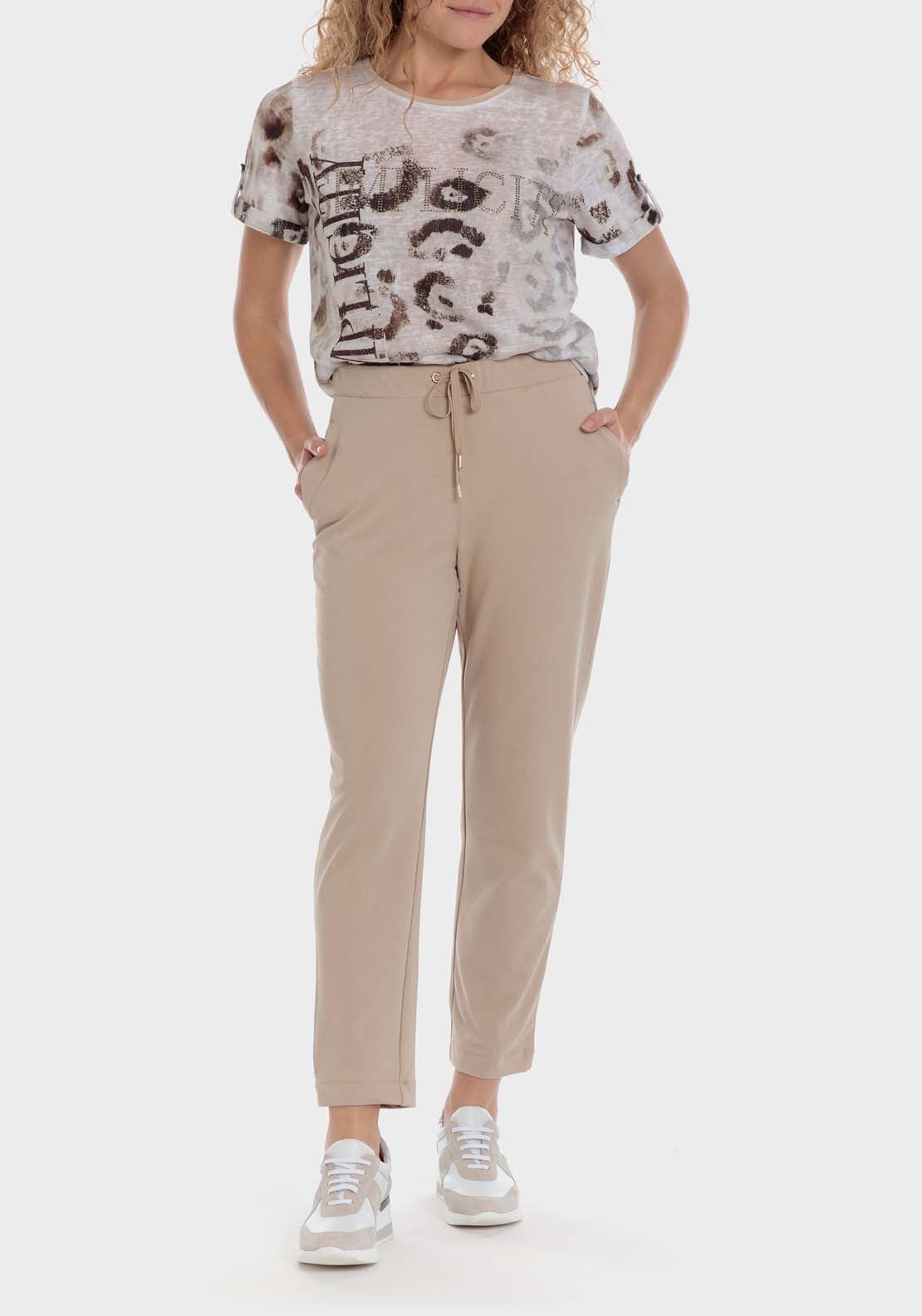 Punt Roma Trousers - Beige 3 Shaws Department Stores