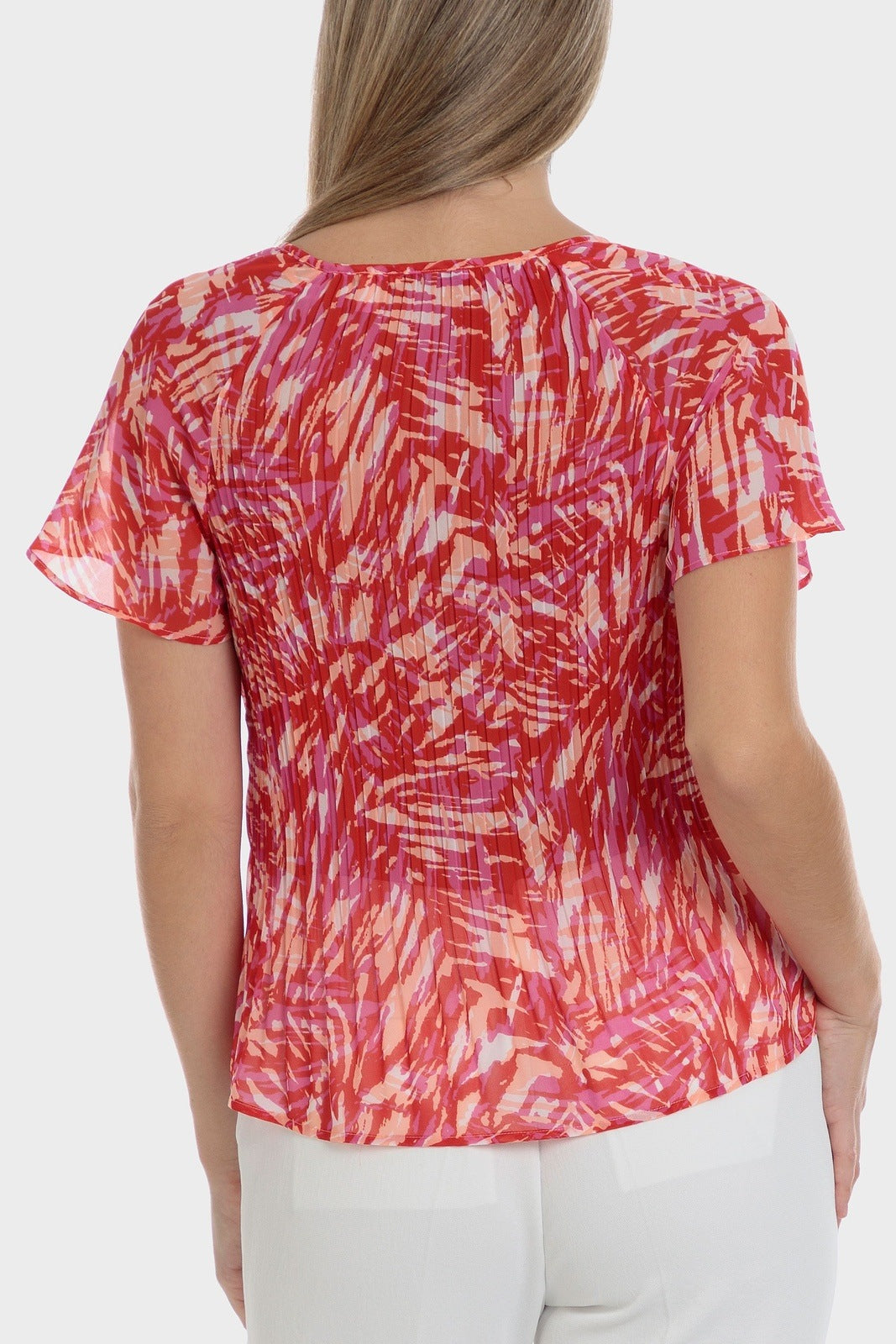 Punt Roma Pleated Top - Red 2 Shaws Department Stores