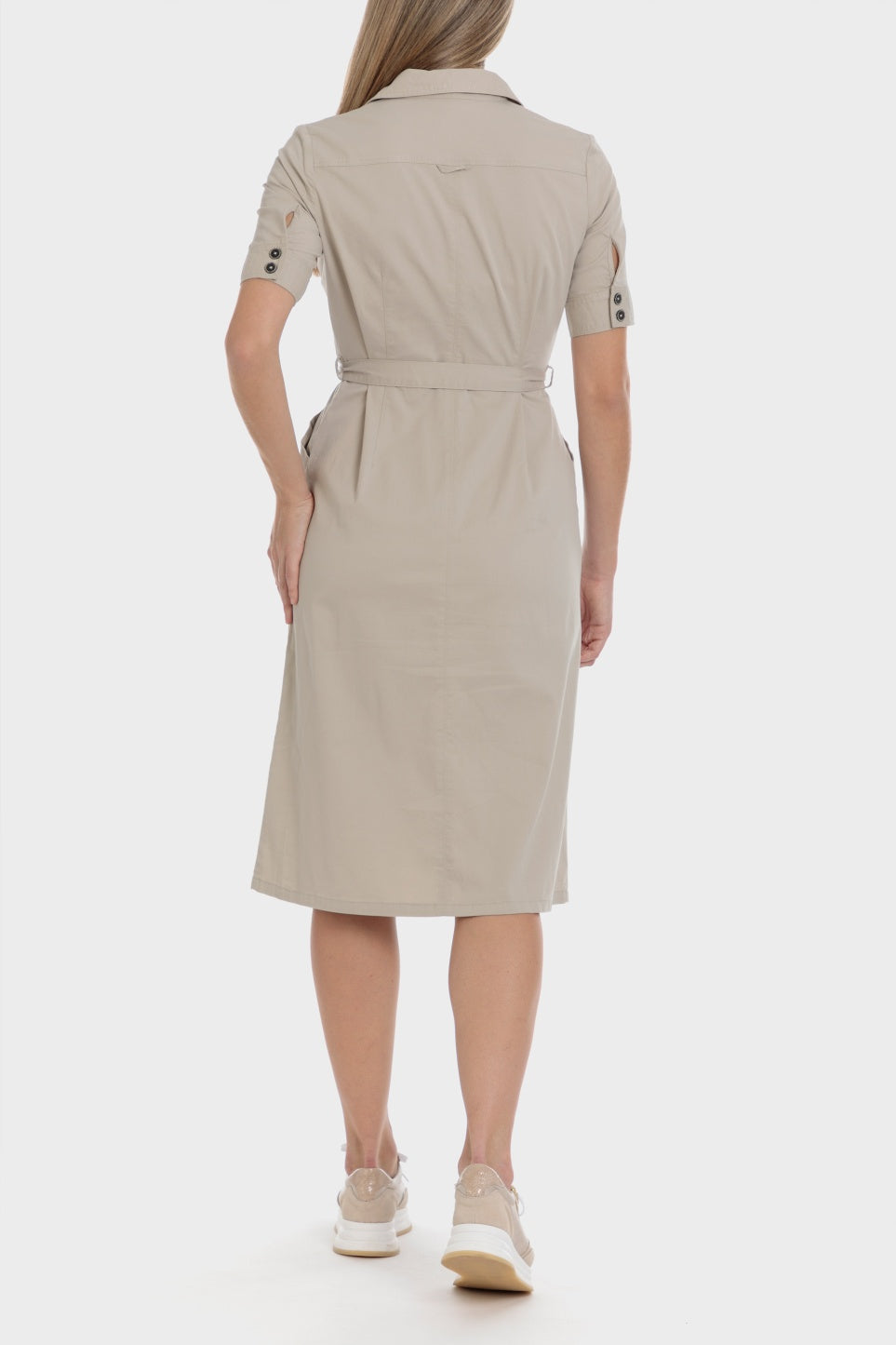 Punt Roma Shirt Dress - Beige 2 Shaws Department Stores