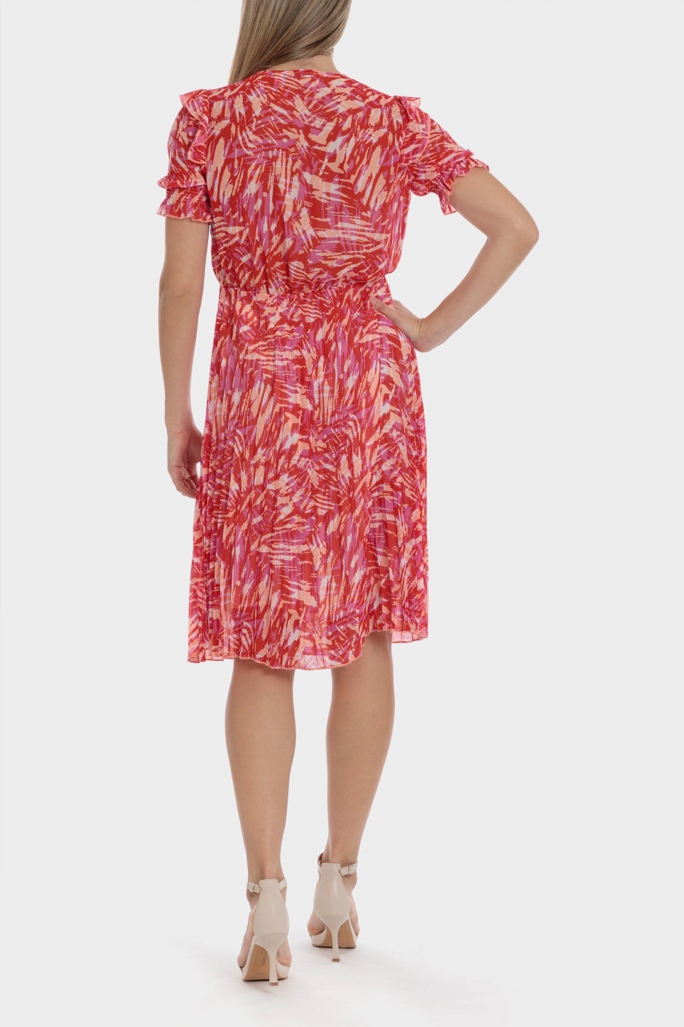 Punt Roma Printed Dress - Red 2 Shaws Department Stores