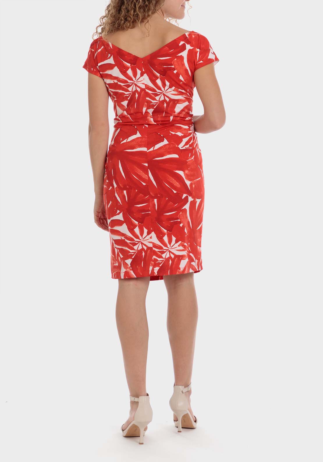Punt Roma Tropical Print Dress - Red 3 Shaws Department Stores