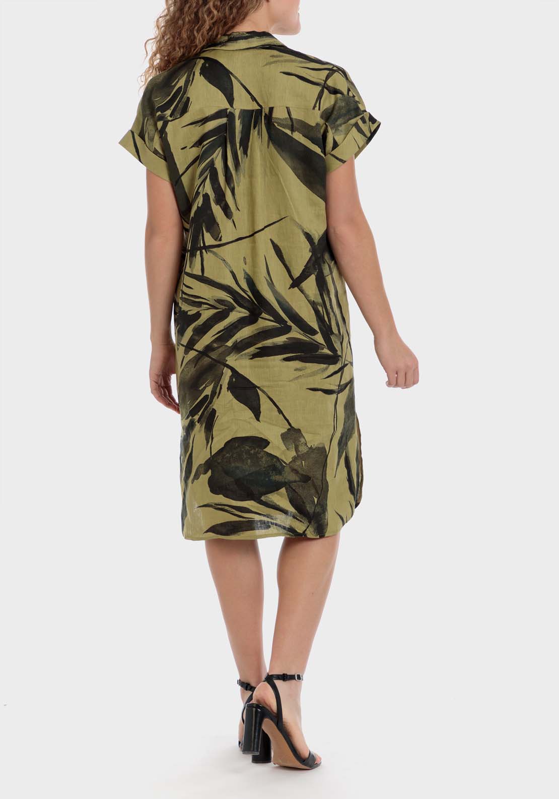 Punt Roma Printed Linen Dress 2 Shaws Department Stores