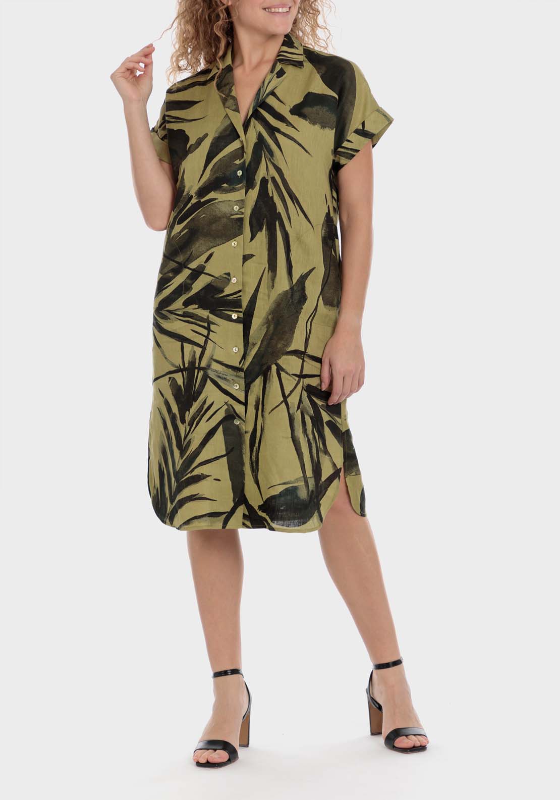 Punt Roma Printed Linen Dress 1 Shaws Department Stores