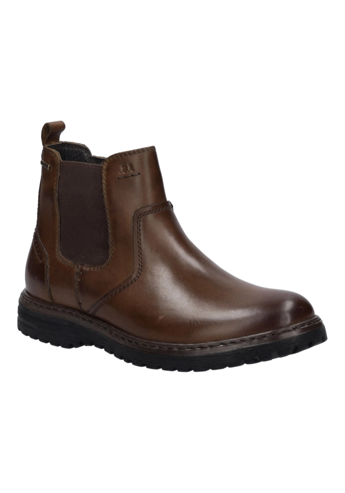 Waterproof Chelsea Boots With Side Zip - Cognac