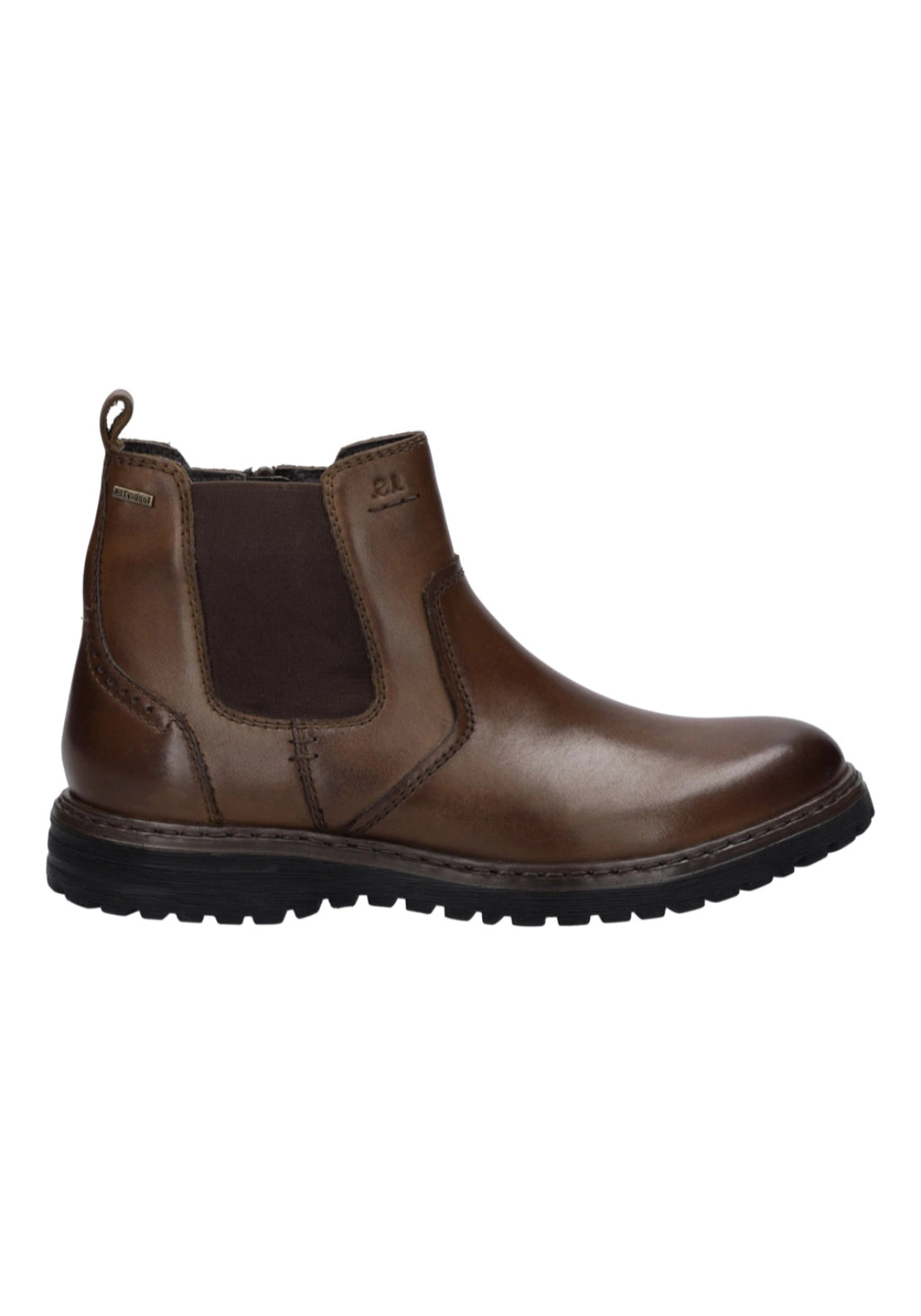 Waterproof Chelsea Boots With Side Zip - Cognac