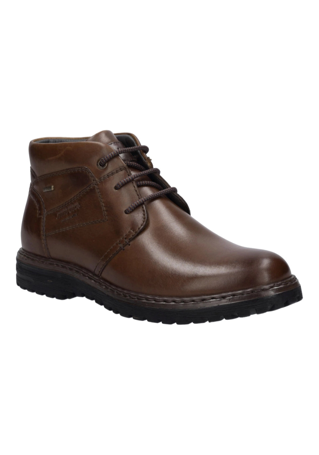 Waterproof Lace Up Boots - Cognac