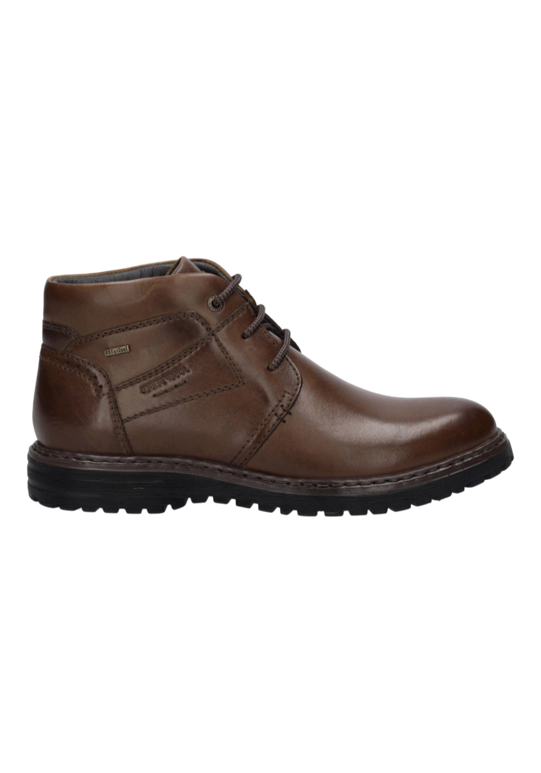 Waterproof Lace Up Boots - Cognac