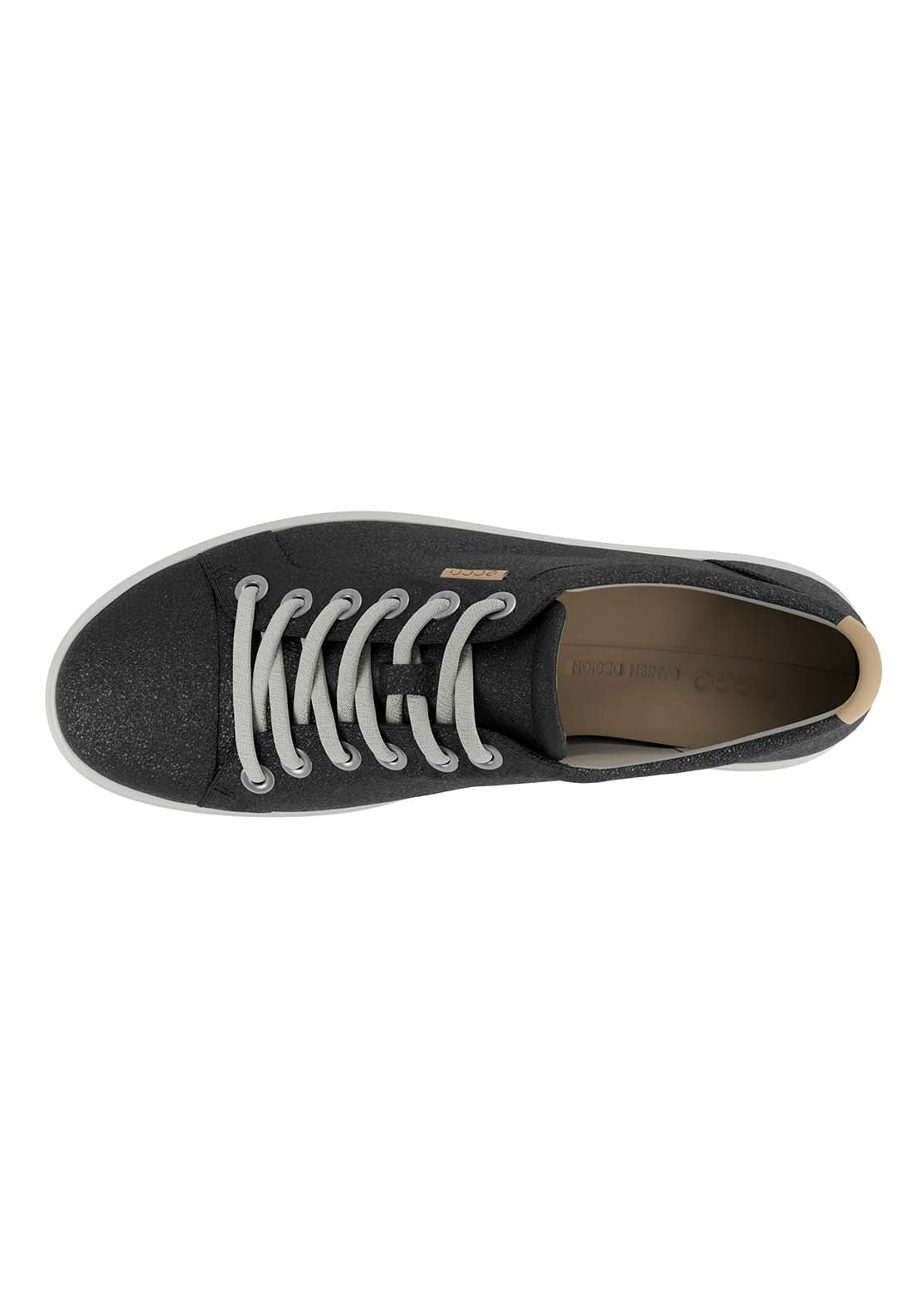 Ecco Soft 7 Casual Lace Shoe - Silver 2 Shaws Department Stores