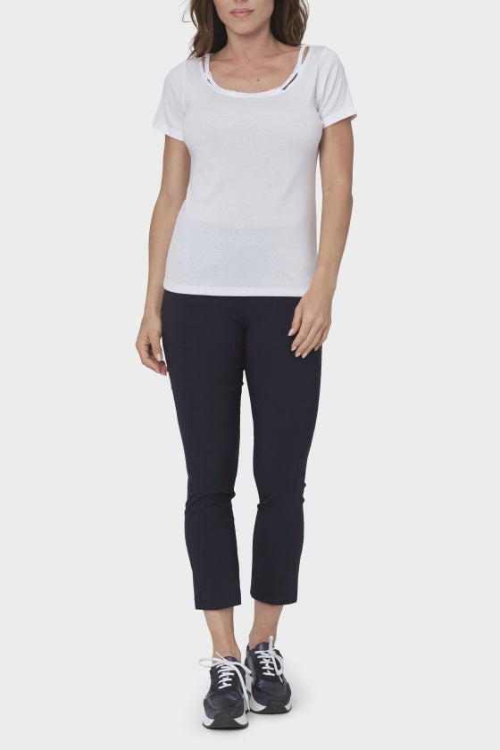 Punt Roma Basic Fantasy T-Shirt - White 3 Shaws Department Stores