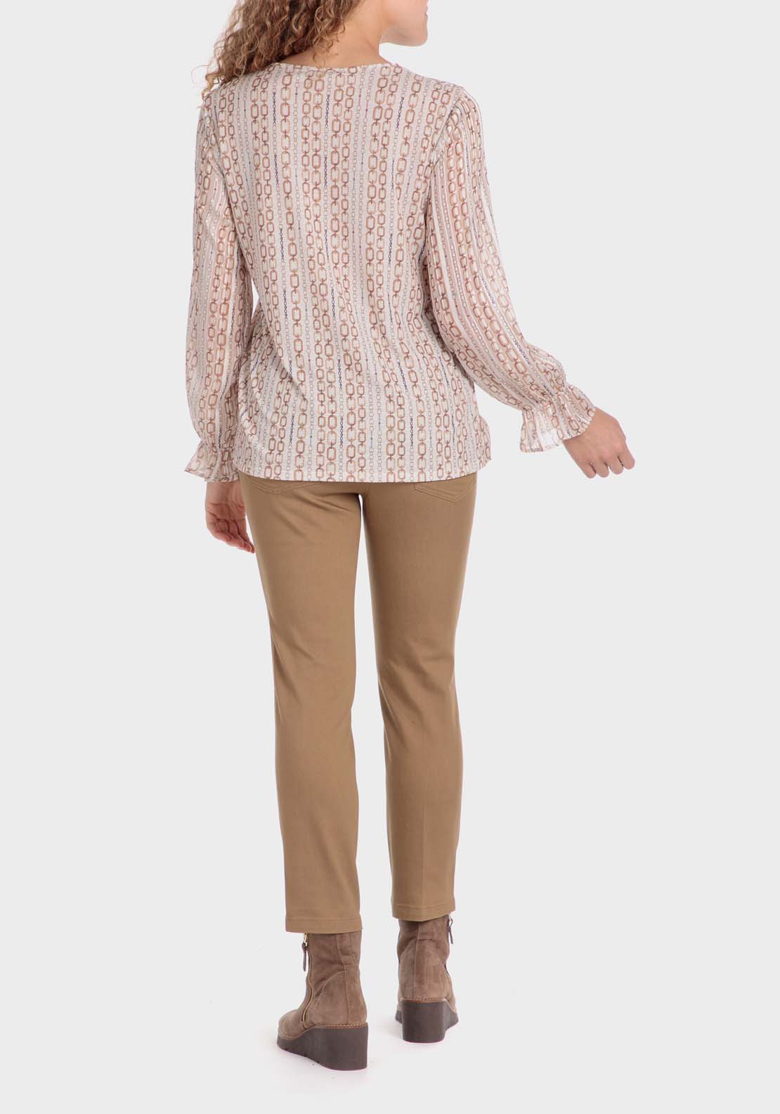 Punt Roma Chains T-Shirt - Beige 4 Shaws Department Stores