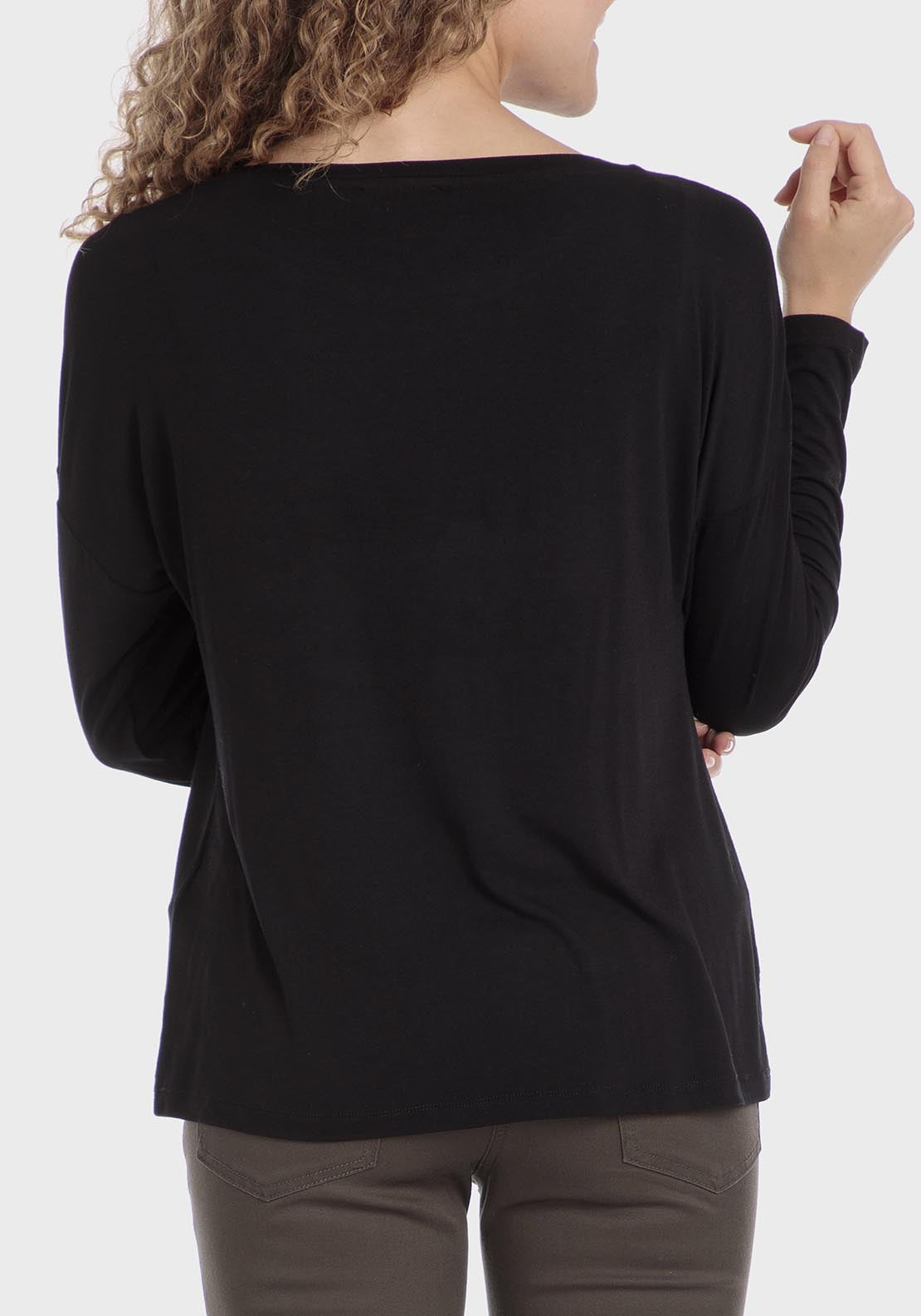 Punt Roma T-shirt with gemstones - Black 3 Shaws Department Stores