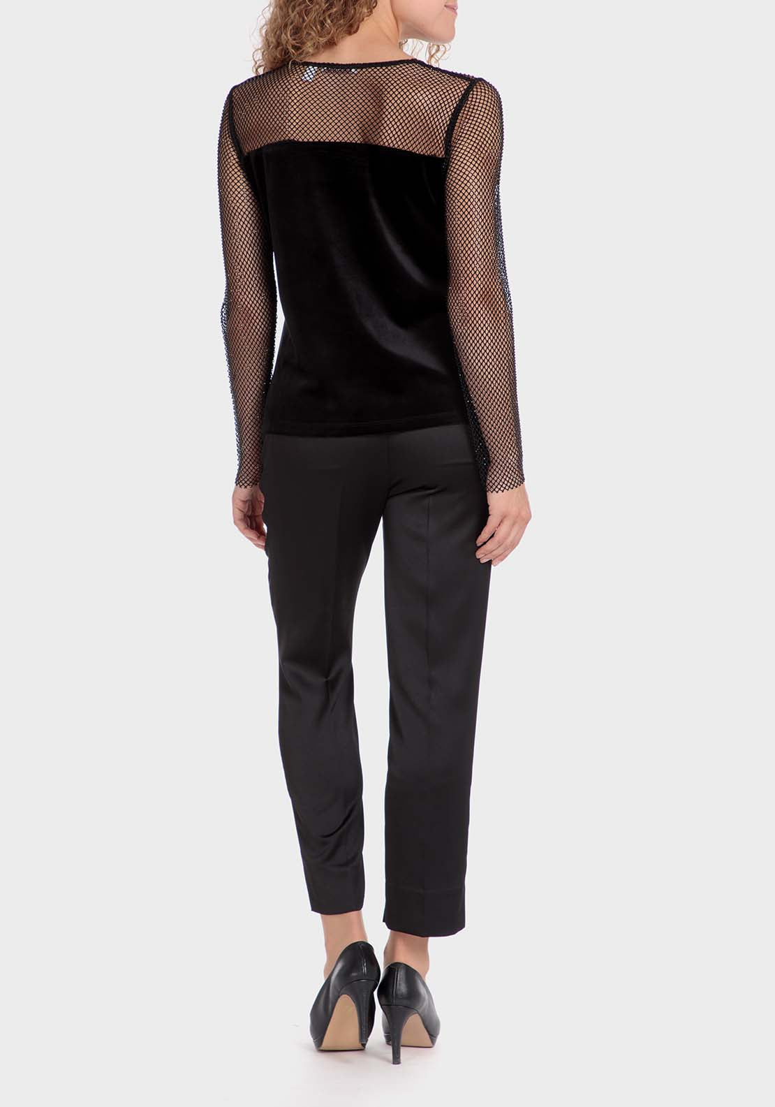 Punt Roma Mesh T-Shirt - Black 4 Shaws Department Stores