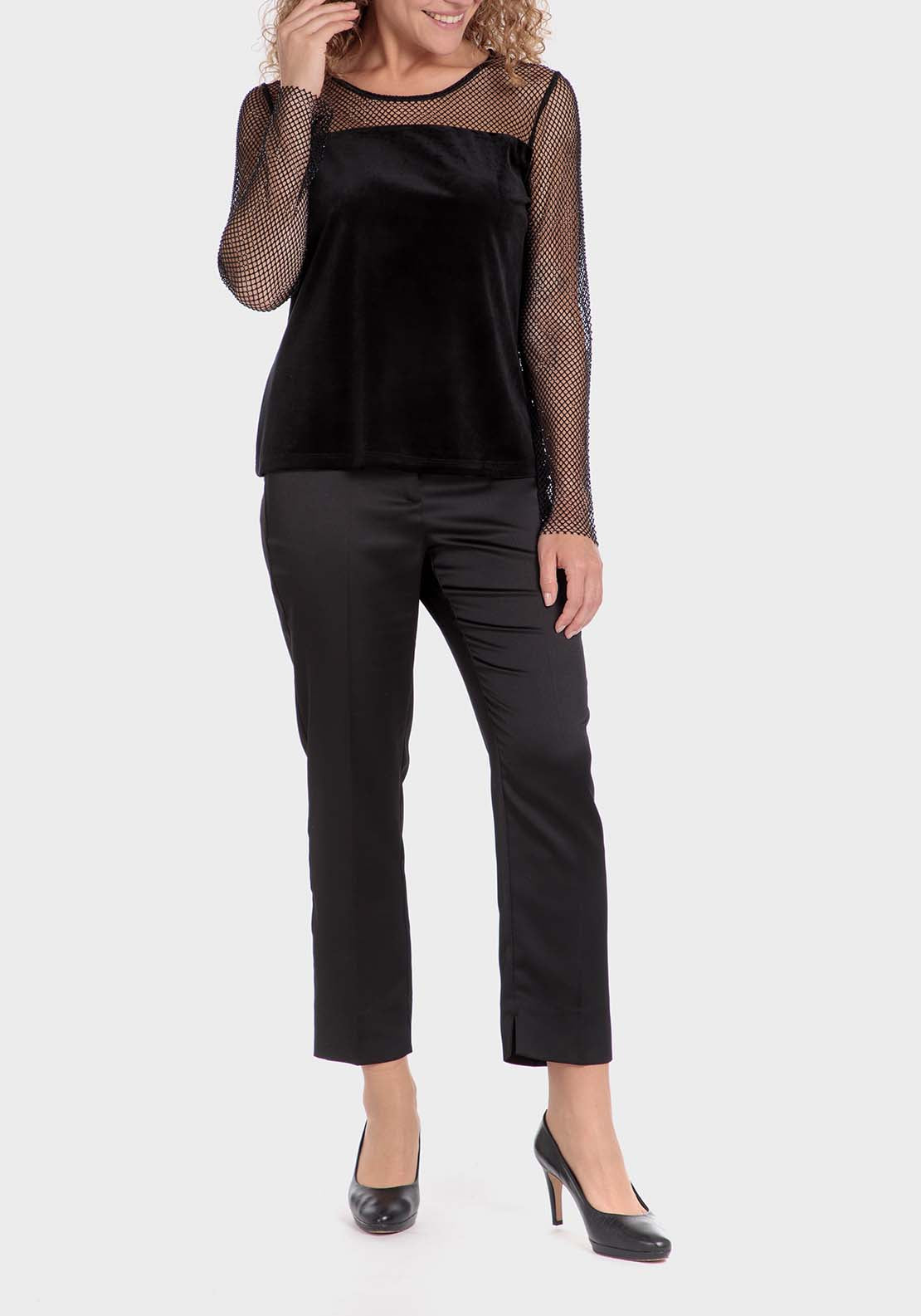 Punt Roma Mesh T-Shirt - Black 3 Shaws Department Stores