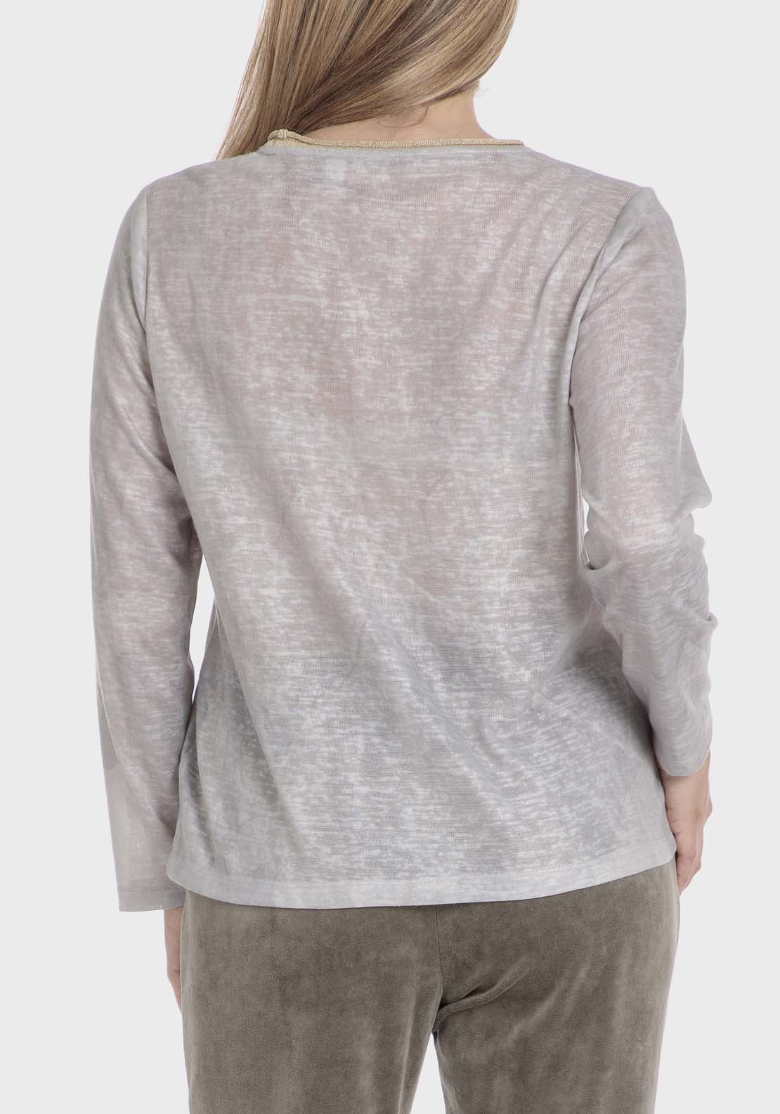 Punt Roma Printed T-Shirt With Metallic - Green 2 Shaws Department Stores