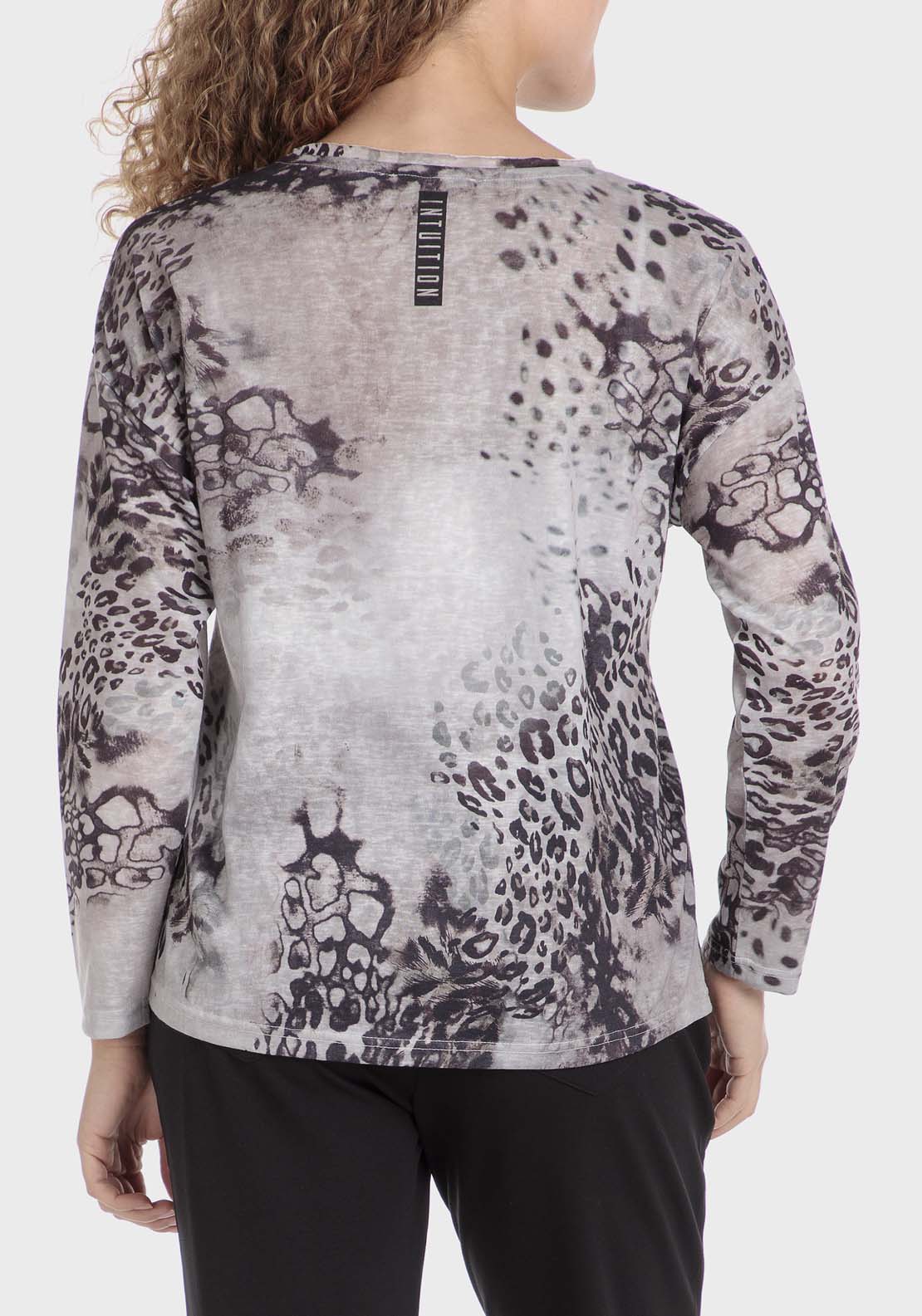 Punt Roma Animal Print T-Shirt - Brown 2 Shaws Department Stores
