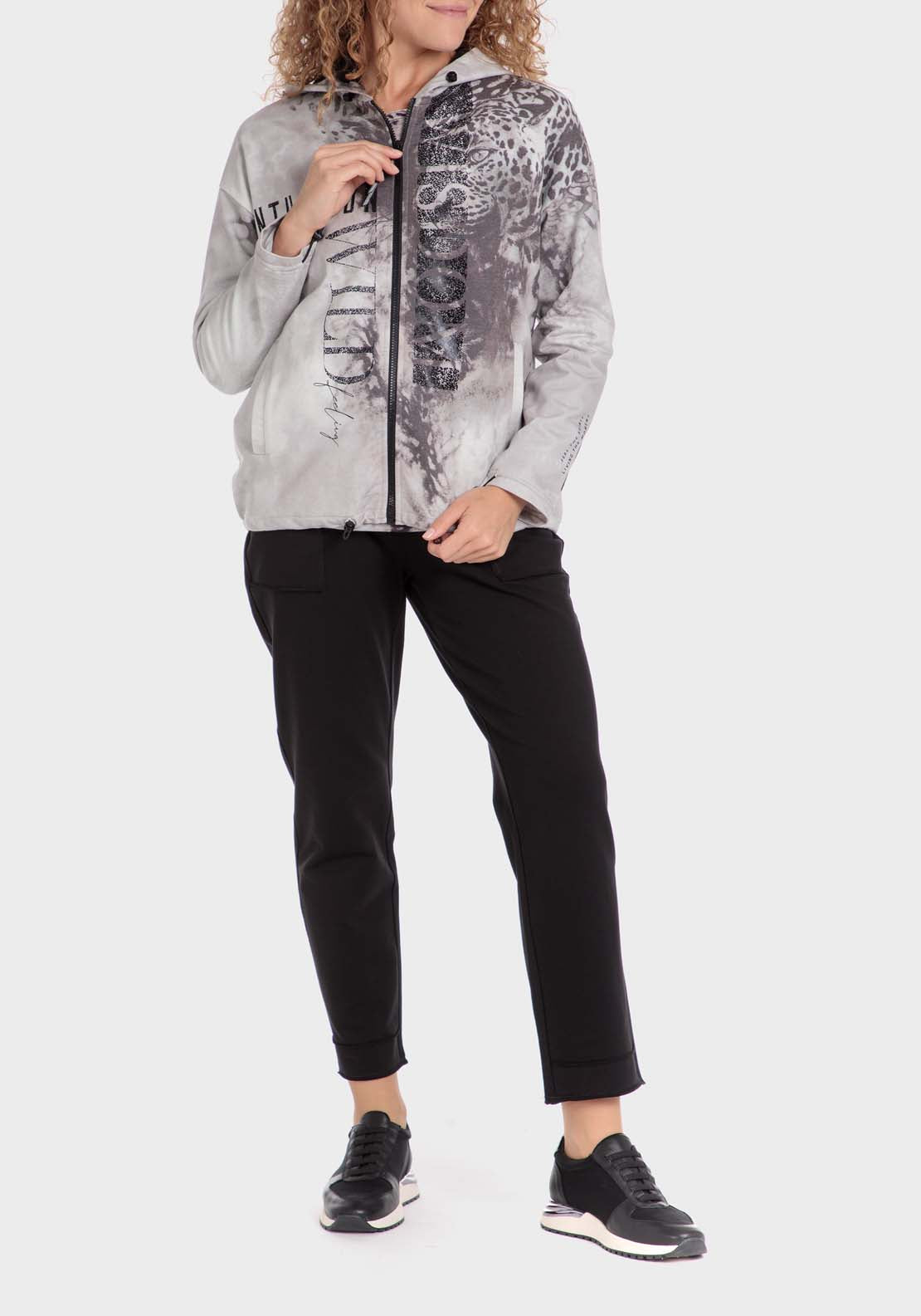 Punt Roma Animal Print Jacket - Brown 3 Shaws Department Stores