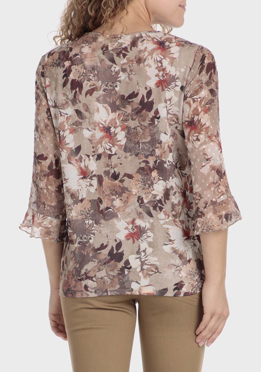 Punt Roma Faux Plumetti Twinset - Beige 2 Shaws Department Stores
