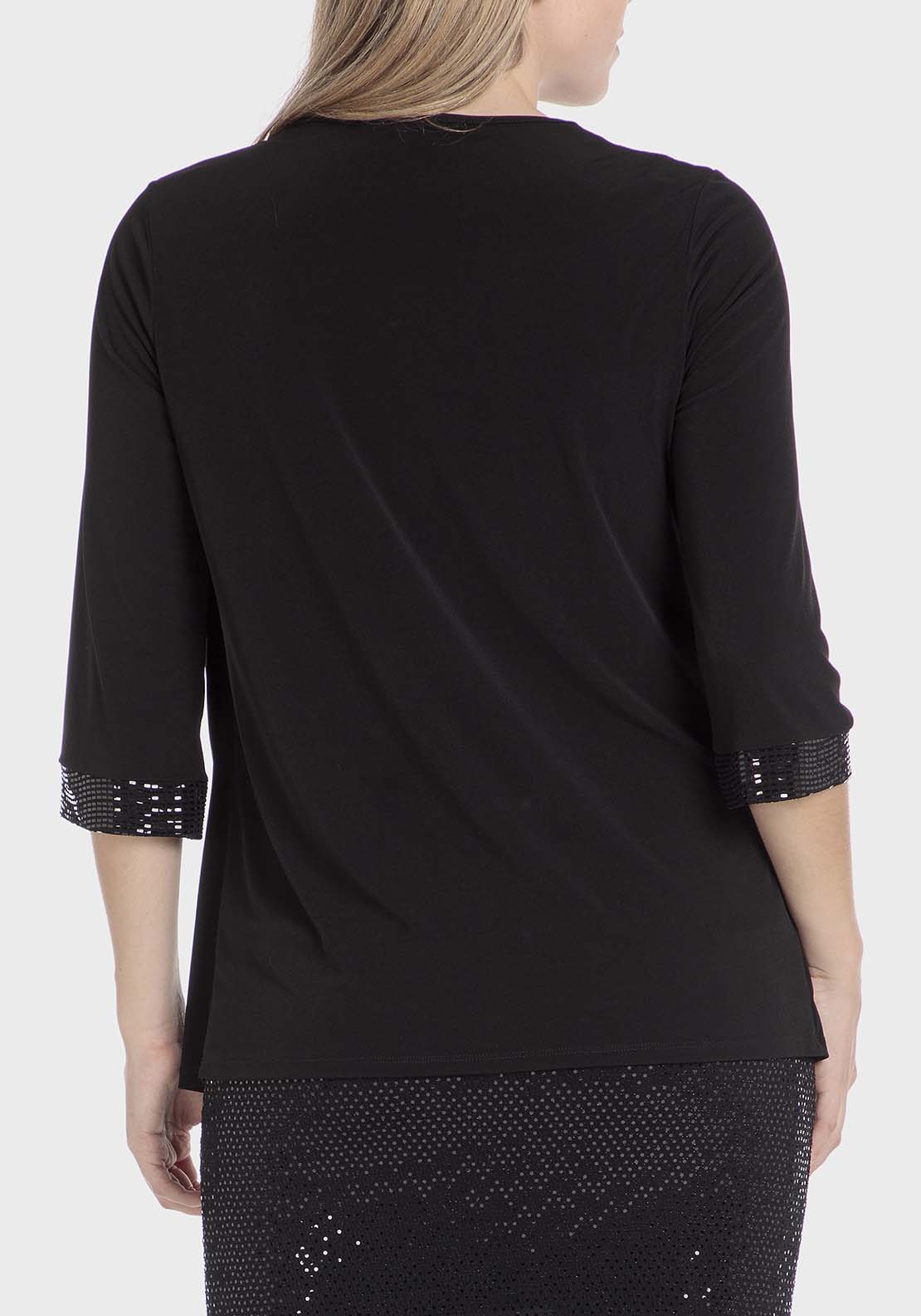Punt Roma Faux Twinset - Black 2 Shaws Department Stores