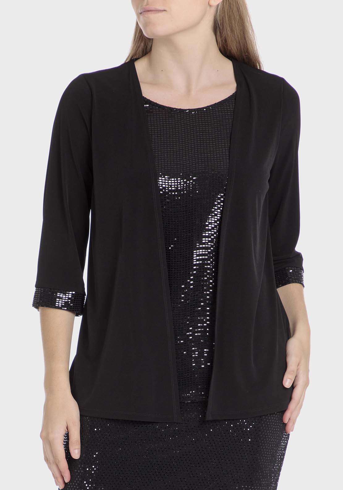 Punt Roma Faux Twinset - Black 1 Shaws Department Stores