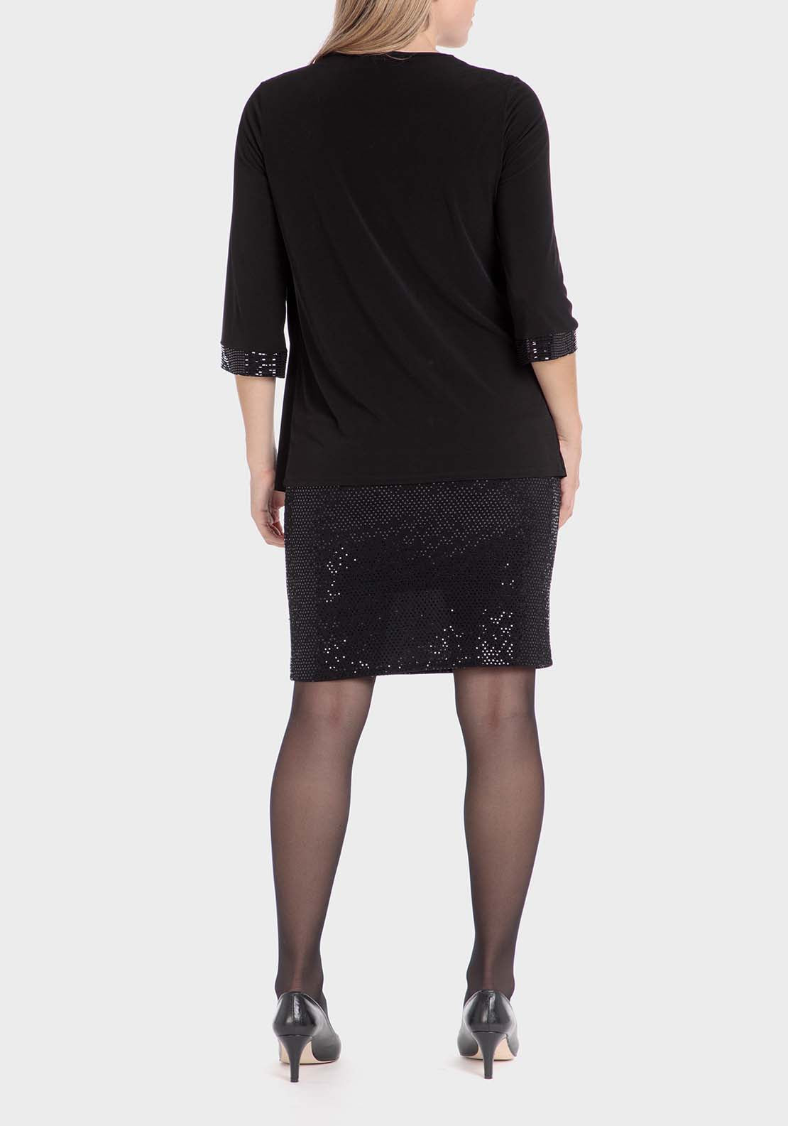 Punt Roma Faux Twinset - Black 4 Shaws Department Stores