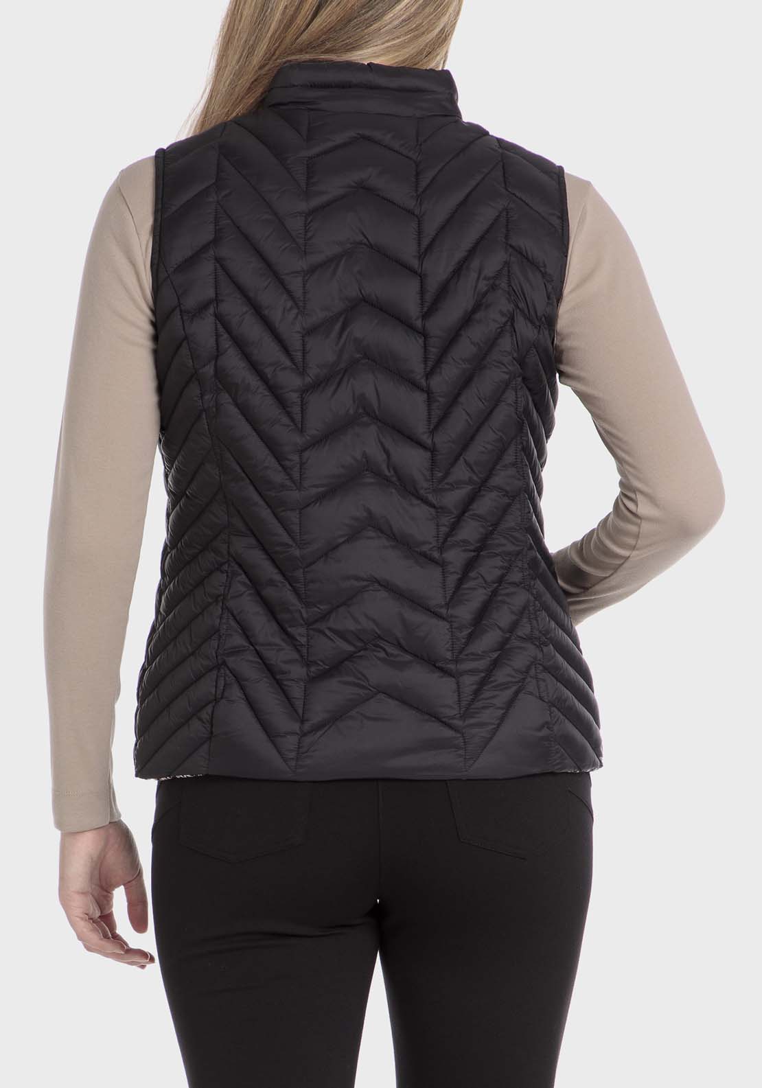 Punt Roma Reversible Waistcoat - Black 2 Shaws Department Stores