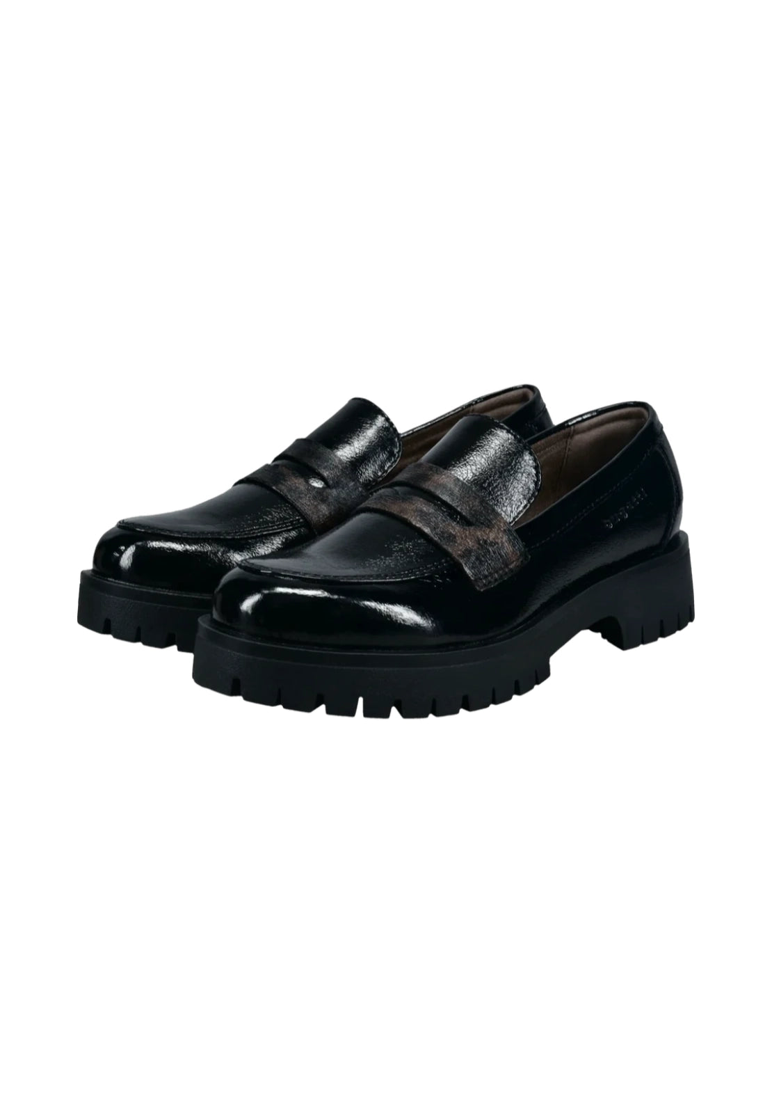 Bagatt Surprise Loafers - Black/animal Print 4 Shaws Department Stores
