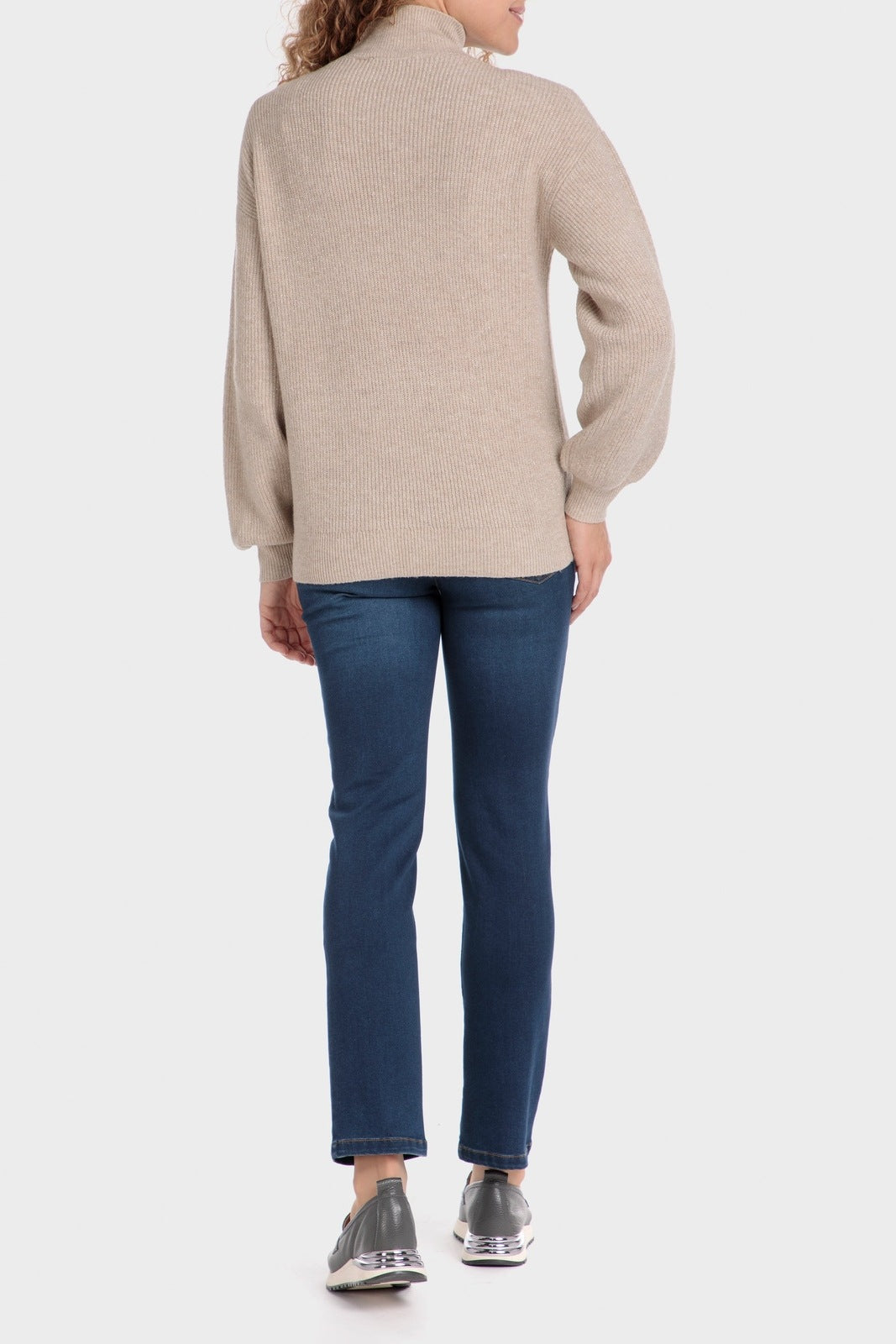 Punt Roma Braids Sweater - Beige 4 Shaws Department Stores
