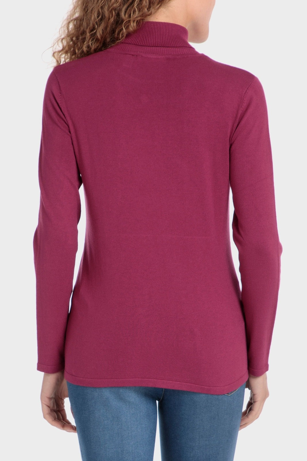 Punt Roma Basic Turtleneck Sweater - Red Pomegranate 2 Shaws Department Stores