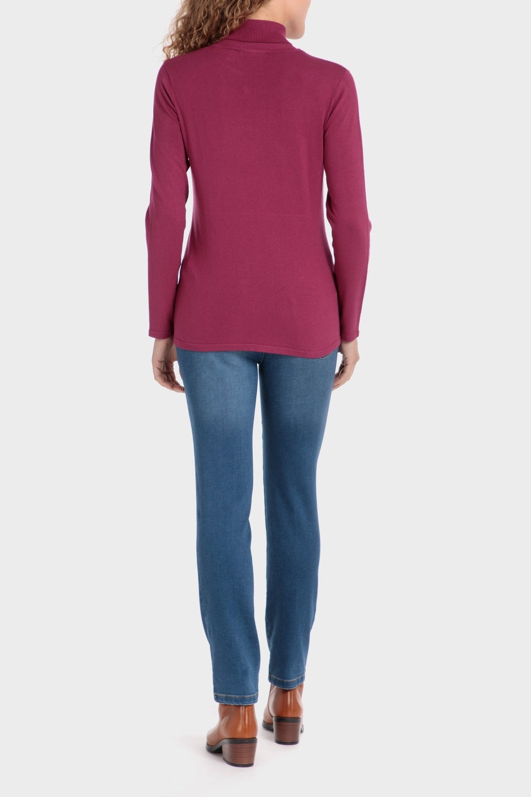 Punt Roma Basic Turtleneck Sweater - Red Pomegranate 4 Shaws Department Stores