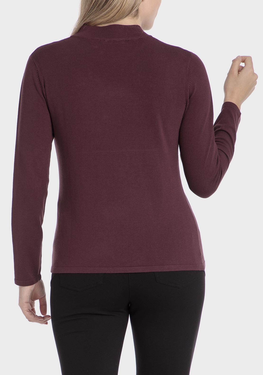 Punt Roma Semi-turtleneck sweater - Red 3 Shaws Department Stores