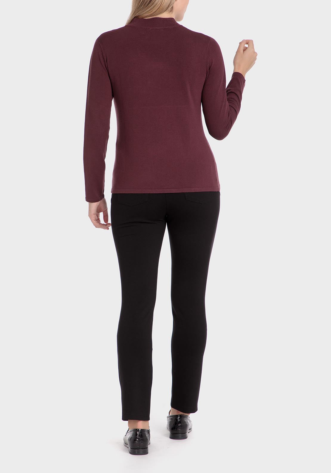 Punt Roma Semi-turtleneck sweater - Red 4 Shaws Department Stores