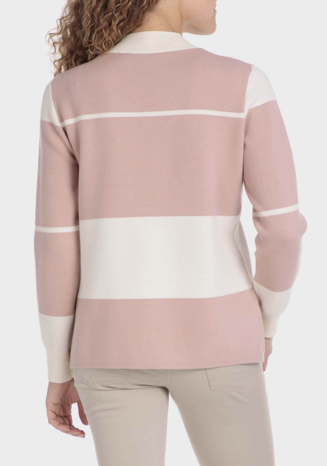 Punt Roma Striped Sweater - Pink 2 Shaws Department Stores