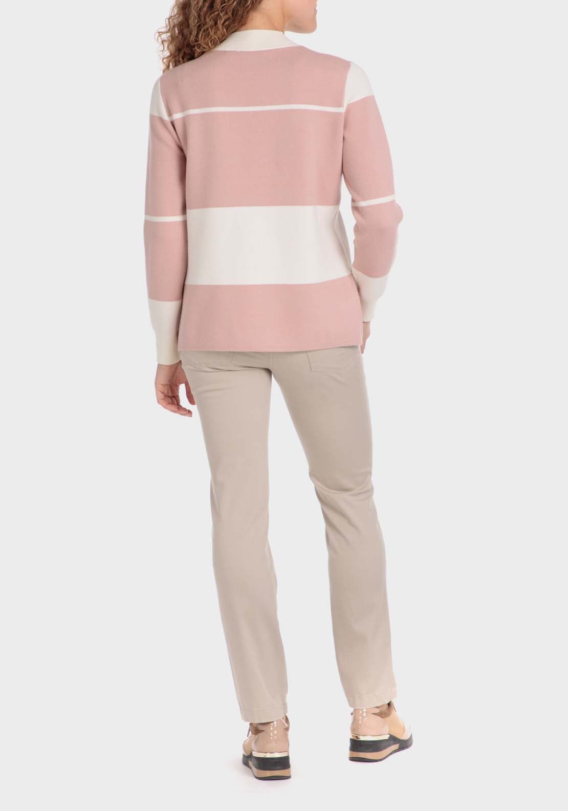 Punt Roma Striped Sweater - Pink 4 Shaws Department Stores
