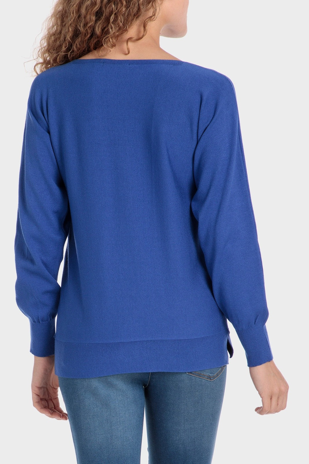 Punt Roma Batwing Sleeve Sweater - Blue 2 Shaws Department Stores