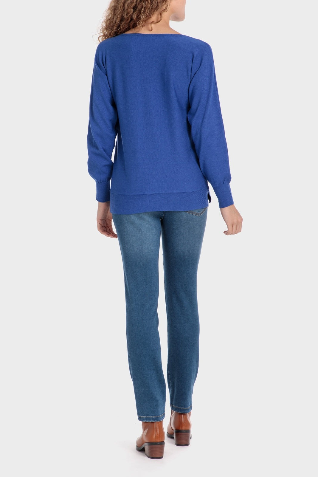Punt Roma Batwing Sleeve Sweater - Blue 4 Shaws Department Stores