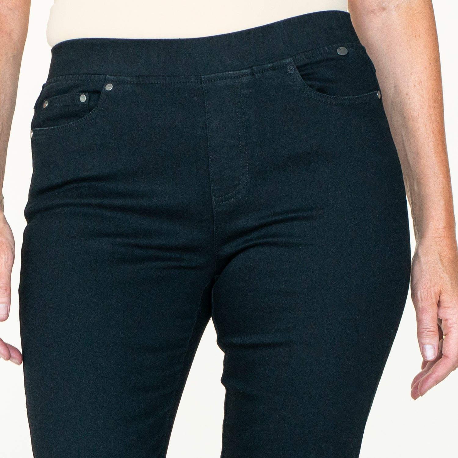 Tea Lane Denim Pull On Legging - Black 2 Shaws Department Stores