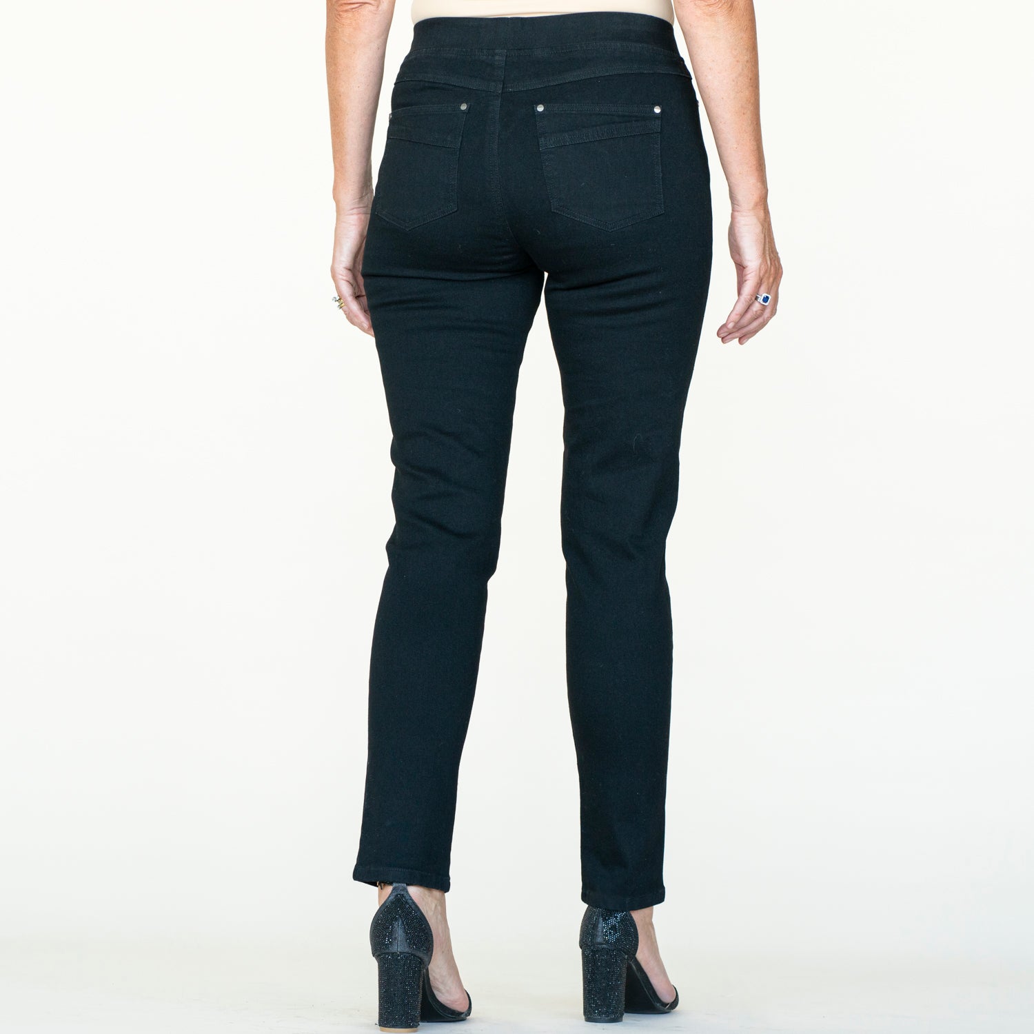 Tea Lane Denim Pull On Legging - Black 4 Shaws Department Stores