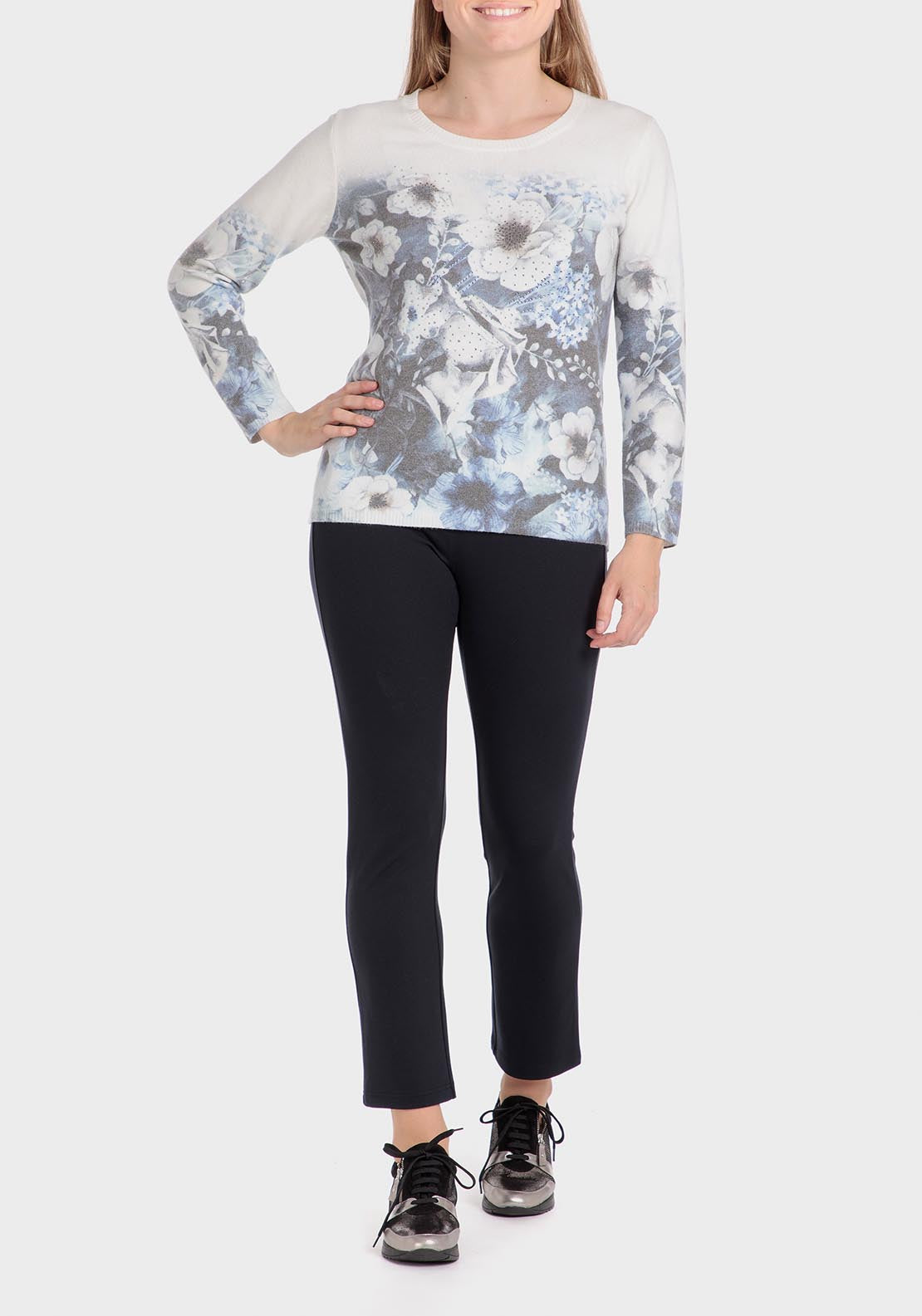 Punt Roma Ponte di roma trousers - Blue / Navy 3 Shaws Department Stores