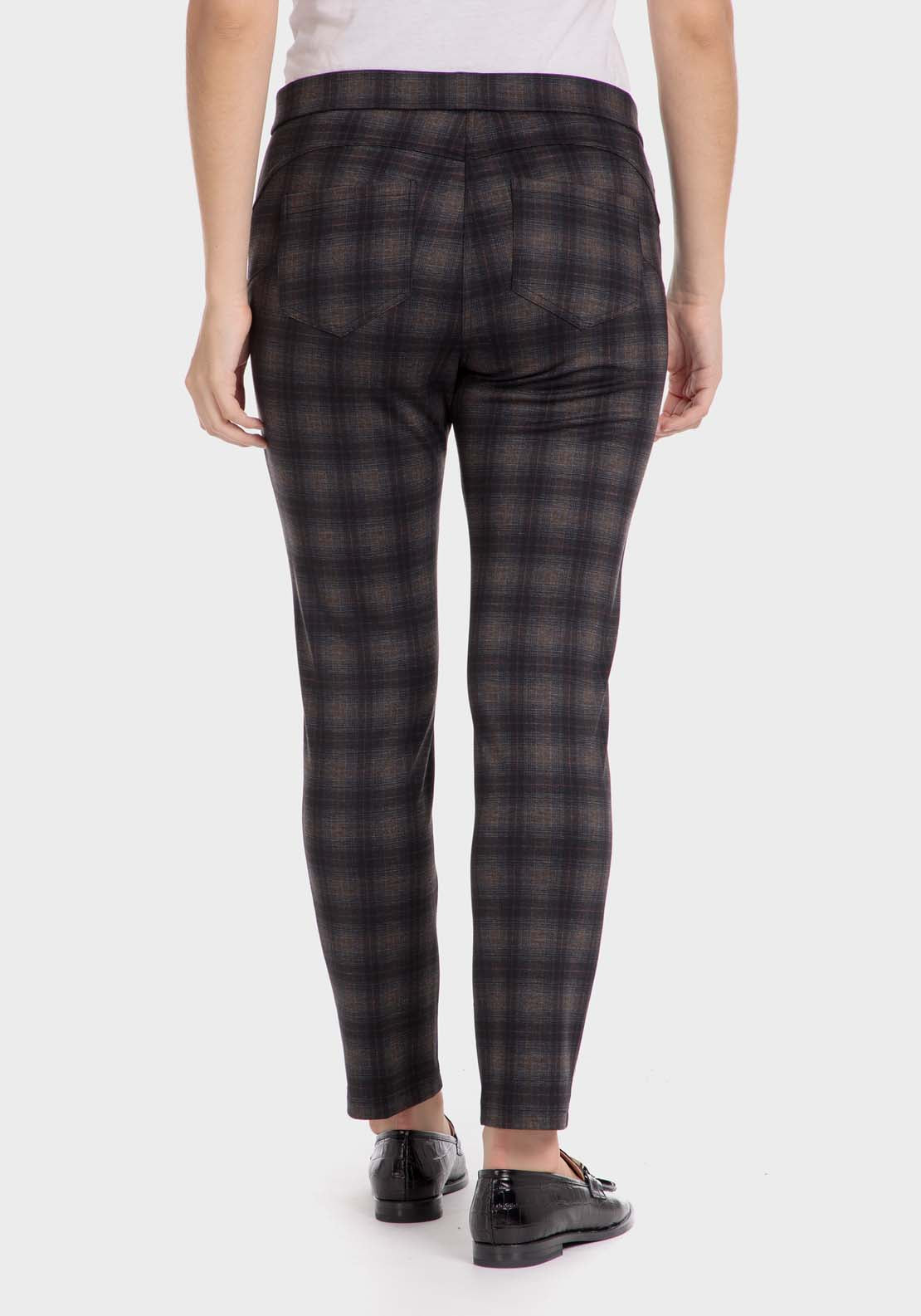 Punt Roma Checked Trousers - Black 2 Shaws Department Stores