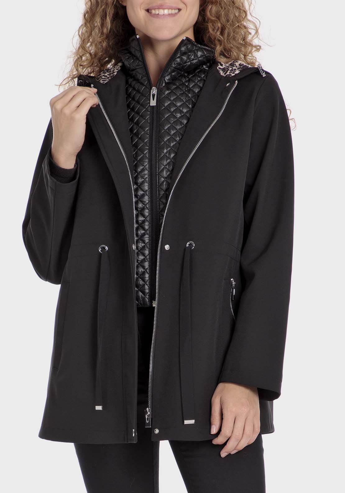 Punt Roma Parka With Hood - Black 1 Shaws Department Stores