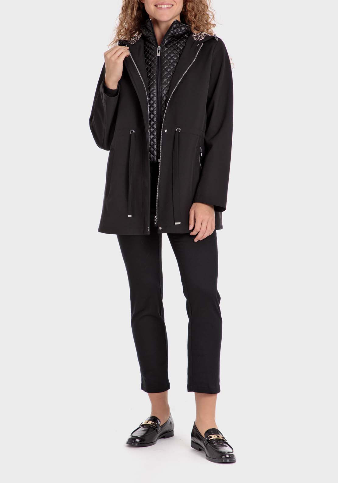 Punt Roma Parka With Hood - Black 3 Shaws Department Stores